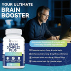 Brain Supplements for Memory & Focus - Nootropic with Bacopa Monnieri, Lion's Mane, Alpha GPC, Phosphatidylserine | Supports Mental Clarity & Cognitive Function | Vitamin B6 & B12-120 Capsules