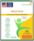 Live To Shine Multi Plus Patch – 30-Day Supply – USA-Made Topical Wellness Patch for Women & Men – Vegan, Sugar-Free, Gluten-Free, Non-GMO – Daily Energy & Immune Support