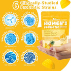 Vaginal Probiotics Gummies for Women, Premium Feminine pH Balance Gummies, Healthy Odor, Yeast Balance & Flora + Vitamin C for Immune Support, 60ct Pineapple Flavor