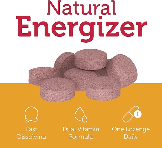 Zahler Energizer - Folate and B12 Supplement - Fast Dissolving Cherry Flavor Lozenges Dual Vitamin Methylated B12 & Folate Supplement with 1360 mcg Folic Acid + 1000 mcg Methyl Vitamin B12 (90 Count)