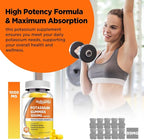 Potassium Gummies 1000mg, Maximize Absoption Blend with Vitamin B6 Magnesium, Potassium Citrate Supplement for Adults, Sugar Free, 60 Count