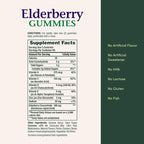 Nature's Bounty Elderberry Gummies, Dietary Supplement, Supports Immune Health, Contains Vitamin A, C, D, E and Zinc, 100 mg, 120 Gummies
