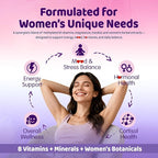 duwhot Women Methylated B-Complex Liquid Drops, Active B Vitamins B1 B2 B6 B9 (5-MTHF) & B12 1000 mcg, Vitamin C, Magnesium, Inositol, Choline & Herbal Blend for Energy, Stress Support, 2 Fl Oz