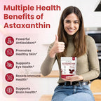 Astaxanthin 12mg, Premium Astaxanthin Antioxidant Supplements, Supports Eye, Skin, Immune, Internal Circulation, Fresh Microalgae Source, Triple Strength, Non-GMO, 4 Month Supply, 120 Softgels