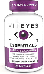 Viteyes Essentials Eye Health Dietary Supplement, Lutein & Zeaxanthin for Macular Support, 90 Capsules