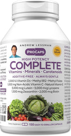 ANDREW LESSMAN Multivitamin - Complete 150 Capsules - High Potencies of 30+ Nutrients, Essential Vitamins, Minerals, Carotenoids. Small Easy-to-Swallow. No Binders, No Fillers, No Additives