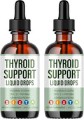 Thyroid Support Liquid Drops – Iodine Drops with Selenium, Zinc, L-Tyrosine & Ashwagandha – Supports Metabolism, Energy & Hormonal Balance for Women & Men
