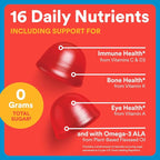 SmartyPants Kids Zero Sugar Multivitamin Gummies: Omega-3, Vitamins D, C, A, Plant-Based, Gluten Free, Strawberry Banana Flavor, 60 Count (30 Day Supply)