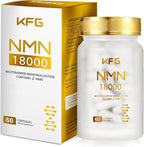 KFG NMN 18000 - NMN Nicotinamide Mononucleotide Supplement with Resveratrol, Stabilized Form & 99% High Purity to Boost NAD+ Levels for DNA Repair Supplement,for Healthy Aging,60 Capsules