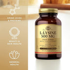 Solgar - L-Lysine 500 mg Vegetable Capsules Count