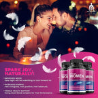 Libido Booster for Women Fast Acting with Horny Goat Weed - Female Desire Pills with Maca Root, Tribulus Terrestris, Ginseng and Hornygoatweed Women - Hormone Balance, Made in USA (60 ct)