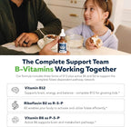 Organic FolinicActive Kids - Folinic Acid + B12, B6 & B2 Cofactors - Gentle Methylation Support for Mood, Energy & Cognition, Age Adjustable Dosing for Kids 1-18, Non GMO, Vegan, Berry Flavor (60mL)