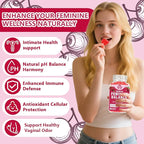Feminine Probiotics Gummies, Vaginal Health & Women's pH Balance Gummy Supplement with Cranberry Pineapple Powder, Sugar Free Vegan, 60 Count (Cranberry)