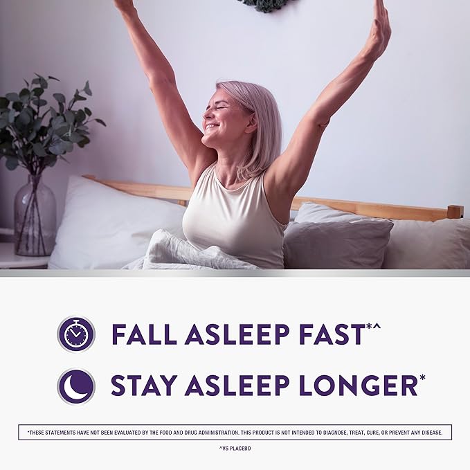 ZzzQuil Pure Zzzs Complete Sleep, Melatonin 10mg, L-Theanine, GABA, with Ashwagandha, and Magnesium, Melatonin Sleep Aid, 60 Count