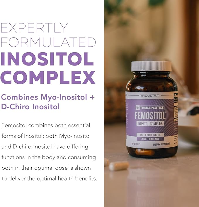 Femositol® Myo-Inositol & D-Chiro Inositol Complex Supplement - Clinically Validated 40:1 Ratio (Vitamin B8)| Hormonal Balance & Healthy Ovarian Function Support (90 Capsules – 30 Servings)