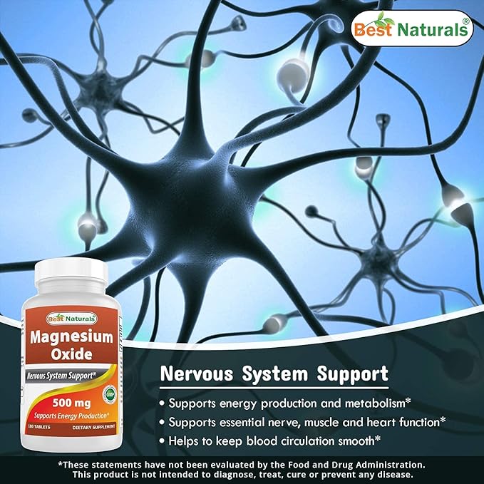 Best Naturals D-Mannose 1500 mg & Magnesium Oxide 500 mg