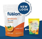 Bariatric Fusion Bariatric Probiotic Soft Chews | Orange Tropical Flavor Chewy Bariatric Vitamin | Bacillus Coagulans 10 Billion CFU Chewable Probiotic | Support Digestive & Immune Health | 60 Count