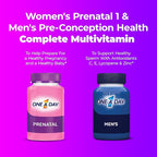 One A Day Men's & Women's Pre-Pregnancy Multivitamin Softgel including Vitamins A, Vitamin C, Vitamin D, B6, B12, Folic Acid & more, 30+30 Count, Supplement for Before, During, and Postnatal