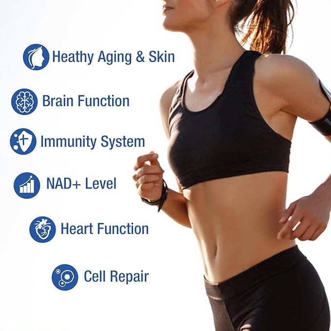 NAD Supplement - NAD Nicotinamide Riboside Resveratrol 1000mg for Men Women, Liposomal NAD Plus for Energy Anti-Aging, NR Supplement for Energy, Focus, Boost NAD+
