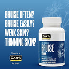ZAX'S Bruise Vitamin Pharmacist Developed Bruising Supplements Potent Bruising Swelling Reducer, Zinc, Vitamin K, D3, Ascorbic Acid, Citrus Bioflavonoids, 60 Caps, Combine Arnica Bruise Cream