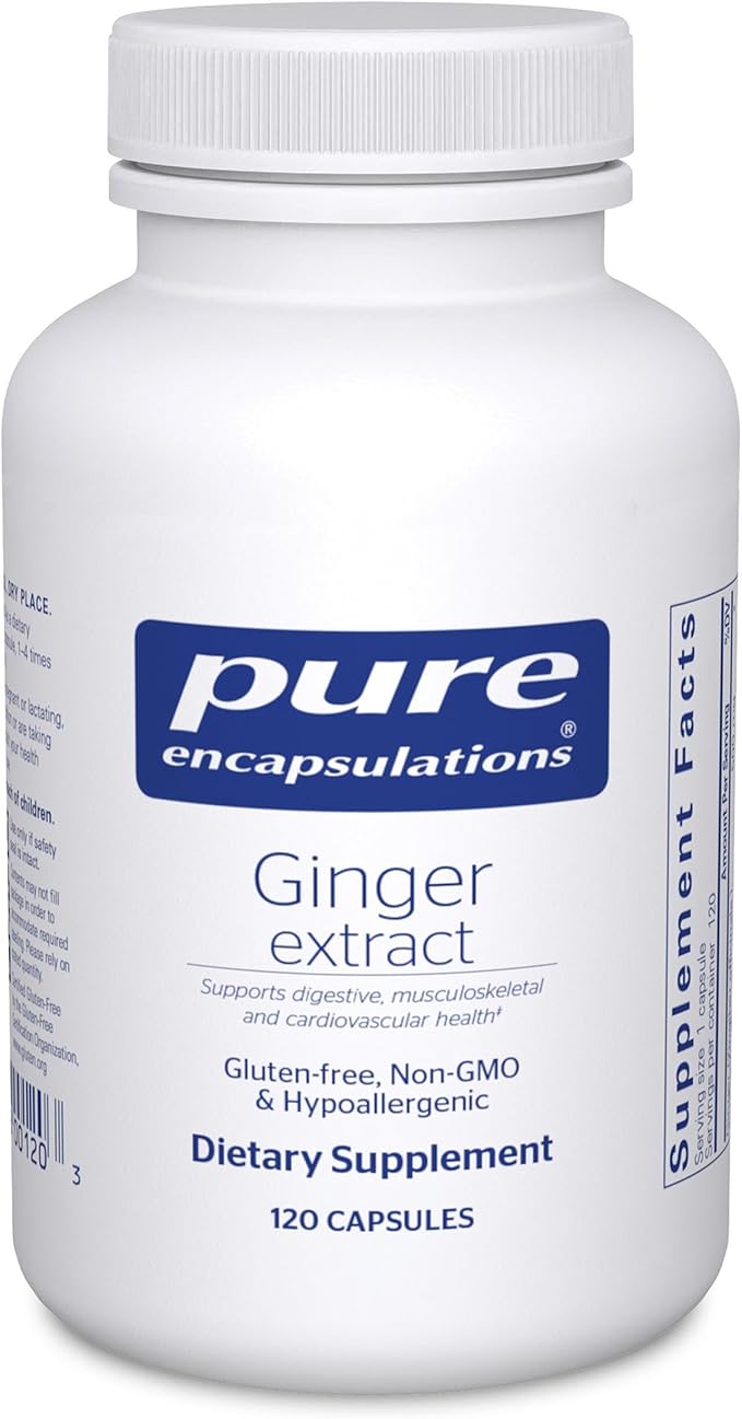 Pure Encapsulations Ginger Extract | Supplement to Support the Digestive, Musculoskeletal, and Cardiovascular Systems* | 120 Capsules