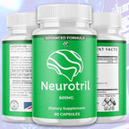 Neurotril Capsules, Official Neuro tril Pills with All Natural Ingredients, Advanced Neurotril Capsules Overall Health and Wellness Vitamin Formula with Maximum Strength Multivitamins (60 Capsules)