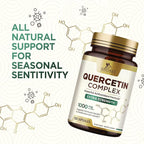 Quercetin Dihydrate 1000mg per Serving - Premium Plant-Based Bioflavonoids - Extra Strength Antioxidant Immune & Respiratory Health Support - High Absorption Quercetin Dihydrate - 120 Veggie Capsules