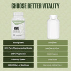 NutraBio NMN - NAD Supplement, Longevity Support, Boost NAD Levels, Increase Cellular Energy, Brain Health, Healthy Aging- 60 Servings- 60 Capsules