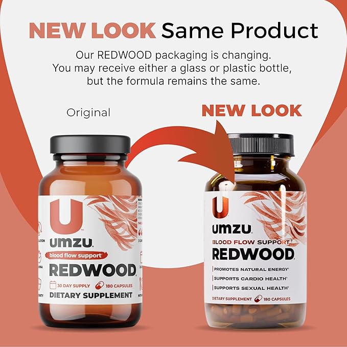 UMZU Redwood Nitric Oxide Booster, (30 Day Supply) – Vitamin C, Garlic & Horse Chestnut – Healthy Circulation & Endurance – Daily Cardiovascular Support Nitric Oxide Supplement Blood Flow Supplement