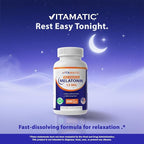 Vitamatic Melatonin 12 mg – Natural Berry Flavor – 300 Fast Dissolve Tablets – Formulated by Healthcare Professionals – Non-GMO, Gluten Free