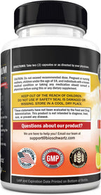 BioSchwartz Vitamin C Complex Supplement - Vitamin C 1000mg Capsules with Rose HIPS Zinc and Citrus Bioflavonoids for Immune Health, Cellular Energy, Collagen Production, 120 Count (60 Day Supply)