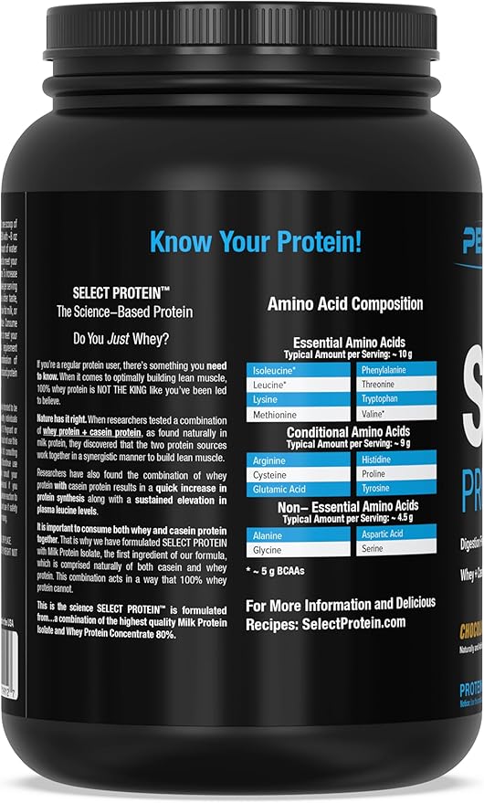 PEScience Select Protein Powder, Whey and Casein Blend, Lean Protein Powder for Women and Men, Low Calorie, Low Carb, Keto Friendly, Gluten Free, Chocolate Peanut Butter Cup - 27 Servings