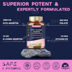 Totaria Inositol Supplement for Women with Vitamin D3, Folate, 40:1 Ratio Myo-Inositol & D-Chiro Inositol Complex, (Vitamin B8) Inositol Capsules, Pack of 2