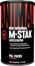 Animal M-Stak - Muscle Builder and Anabolic Mass Gainer Supplement for Bodybuilding - Lean Muscle Growth, Amino Complex and Pre Workout Energy, 21 Packs