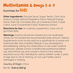 maxmedix Kids Multivitamin Gummies with Omega 3 6 9 | 20 Key Vitamins C, A, D, E, B12 & Zinc - Daily Multivitamin for kids Healthy Immune System, Raspberry & Orange Flavors, 2-Month Supply (120 Count)