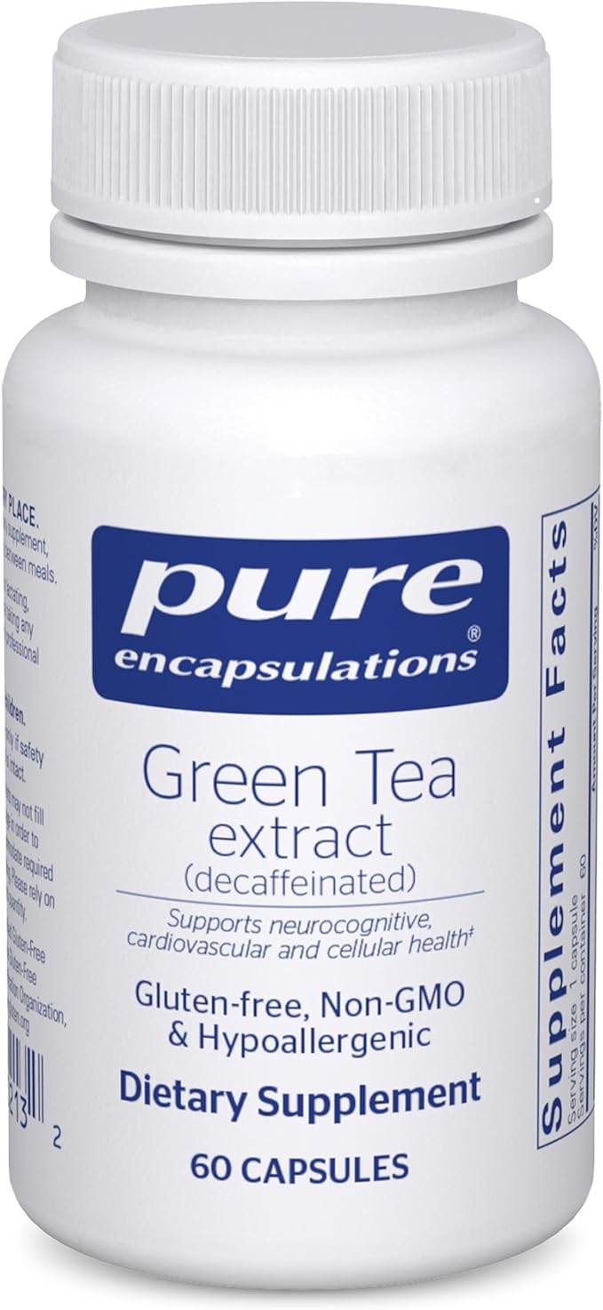 Pure Encapsulations Green Tea Extract (Decaffeinated) | Hypoallergenic Antioxidant Support for All Cells in the Body* | 60 Capsules