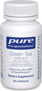 Pure Encapsulations Green Tea Extract (Decaffeinated) | Hypoallergenic Antioxidant Support for All Cells in the Body* | 60 Capsules