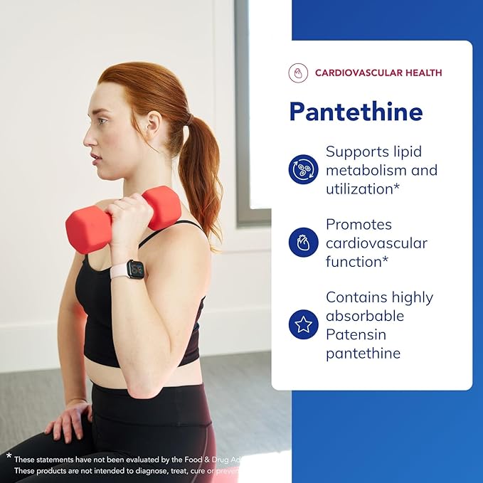 Pure Encapsulations Pantethine | Hypoallergenic Supplement Supports Healthy Lipid Metabolism and Cardiovascular Function | 120 Capsules