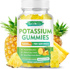 Potassium Citrate Gummies 1000mg, High Potency Potassium Supplement Gummies for Adults Women & Men, Support Muscle Health, Sugar-Free, Pineapple Flavor, 60 Count