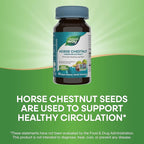 Nature's Way Horse Chestnut Extract, Premium Extract, Promotes Healthy Leg Veins*, 250 mg per Serving, Vegan, 90 Capsules (Packaging May Vary) (Pack of 2)