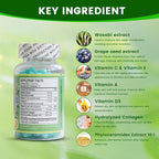 AIHIYO Anti-Aging Gummies, Promotes New Skin Cells Production Rejuvenation, Anti-Wrinkle & Antioxidant Support, Lemon Flavor, 60 Count