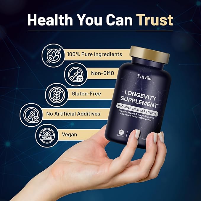 Premium Urolithin A Supplements 250 mg - Maximum Strength Cellular Energy Support - NAD+, Vegan Anti-Aging Formula. Supplements for Women Men - 120 Capsules