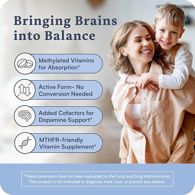 Accentrate Brain Supplement for Focus, Attention, Mood | Complete Vitamin B Complex | Brain Health | Methylated Multivitamin w/L-Methylfolate (5-MTHF), Cofactors Methyl-B12 & P5P | MTHFR Supplement