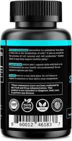 Spermidine Supplement (1440mg of 99% Pure Spermidine Supplements For Women & Men) 4 Months Supply (100X More Potent Than Wheat Germ Extract) 12MGS Per Serving For Cellular Health, Anti-Aging & Energy