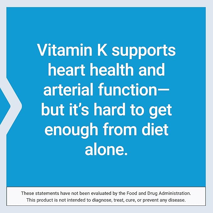 Life Extension Super K, Vitamin K Supplement, 2000 Mcg Vitamin K and 1180 Mcg Vitamin K2, Heart Health, Once-Daily, 90 Softgels
