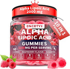 Alpha Lipoic Acid Gummies 2000mg Triple Strength Neuropathy Supplements - Liposomal ALA Complex for Brain & Liver & Skin and Nerve* Support, Sugar Free, 60 Counts, Raspberry Flavor