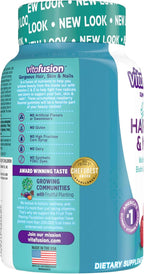 Vitafusion Gorgeous Hair, Skin Nails Multivitamin Gummy Vitamins, Plus Biotin and Antioxidant Vitamins CE, Raspberry Flavor, from America’s,100ct (33 Day Supply) (Pack of 2)