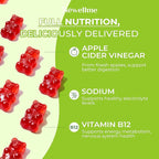 NEWELLME ACV Gummies with the Mother & B12 – Sugar-Free, Great-Tasting Vegan Gummies for Digestion, Metabolism & Daily Energy Support, 120 Count