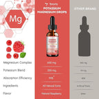 Potassium Magnesium Supplement Liquid Drops - High Absorption Potassium Supplement with Magnesium, Calcium, Vitamin D3 K2, Vegan, Non-GMO Potasio Support Leg Cramps, Bone, Muscle - 4 Fl oz