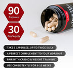 Snap Supplements Testosterone Booster for Men - Promotes Muscle Growth, Booster for Men, Enhancing Natural Energy, Stamina and Strength, 90 Capsules (30 Servings, 1 Month Supply)